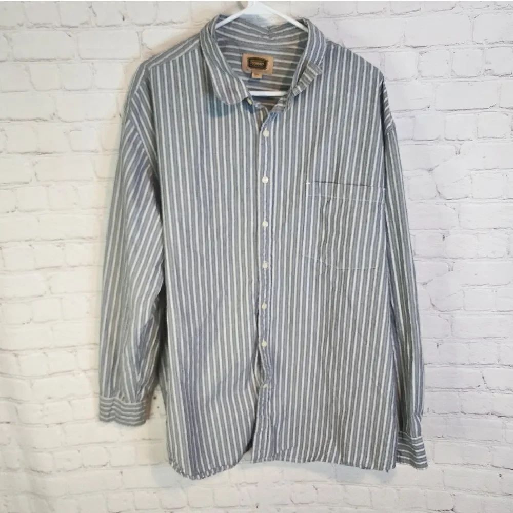 Men's The Foundry Supply Co longsleeve button-down shirt, size 3XLT